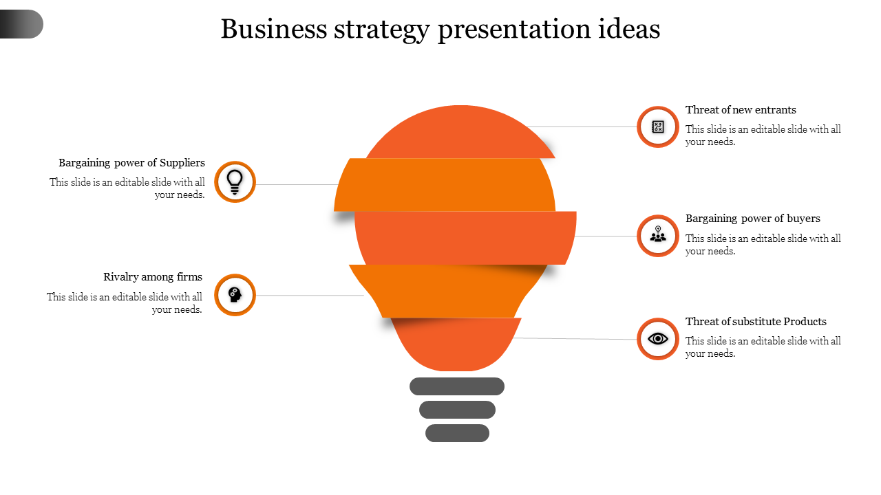business strategy presentation ideas-Orange